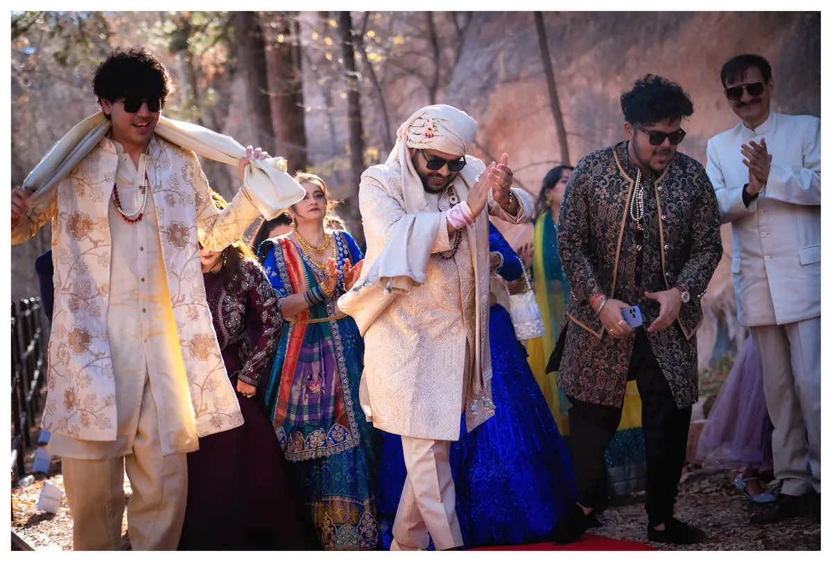 The baraat in full swing