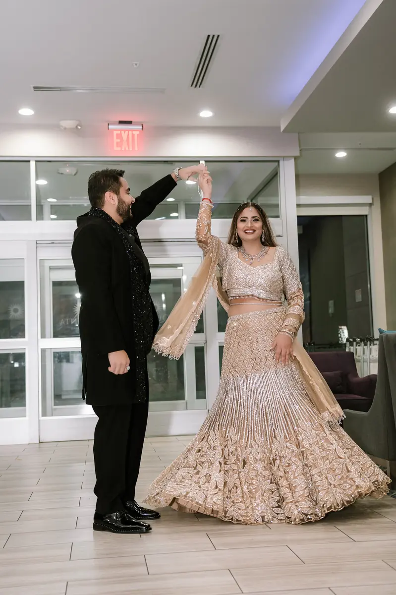 A twirl on the reception floor