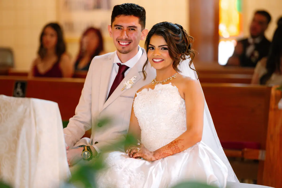 A church ceremony in white