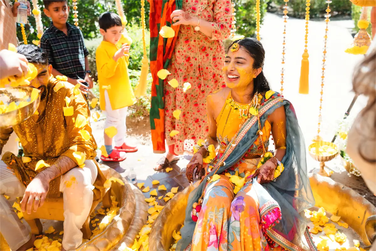 The bride at her haldi