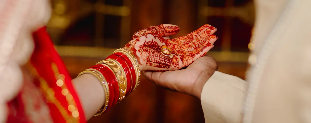 Henna hands in the ritual