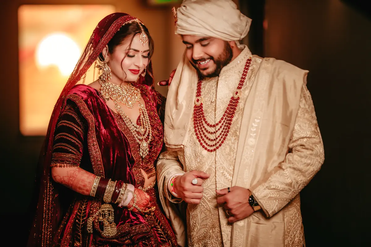 The couple, warm light