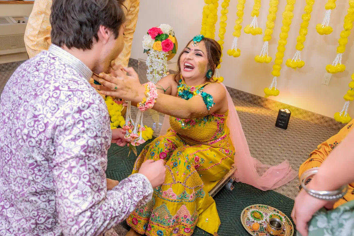 Laughter as the turmeric goes on